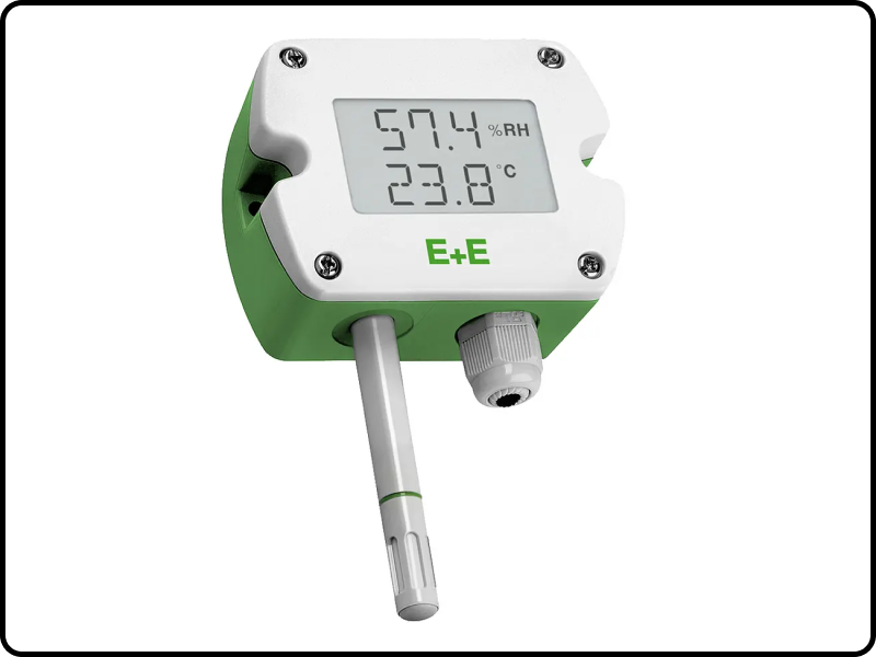 EE160 humidity and temperature sensor for wall mounting with display