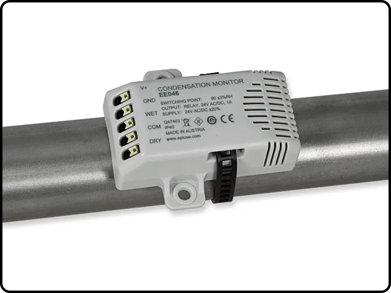 EE046 humidity and dewpoint condensation monitor for wall/pipe mount