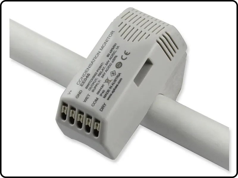 EE046 humidity and dewpoint condensation monitor for snap-on mount